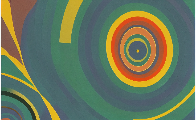 An abstract retro sunburst generated in ComfyUI