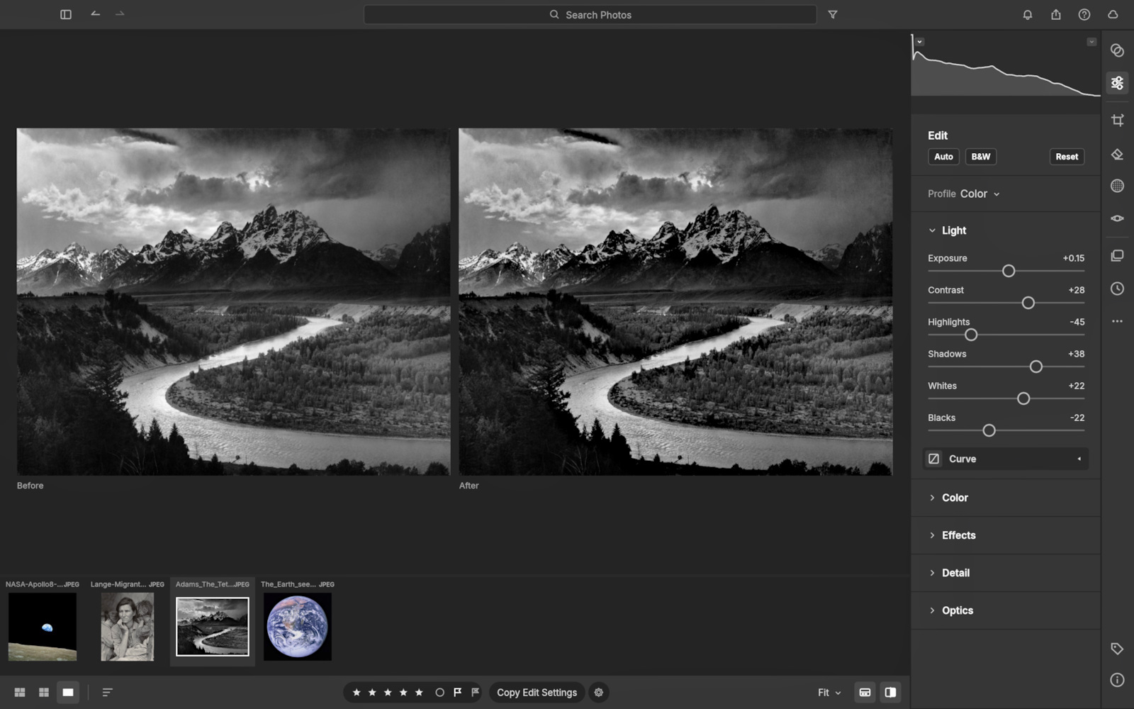 LightCraft developed photo with Display P3 color space